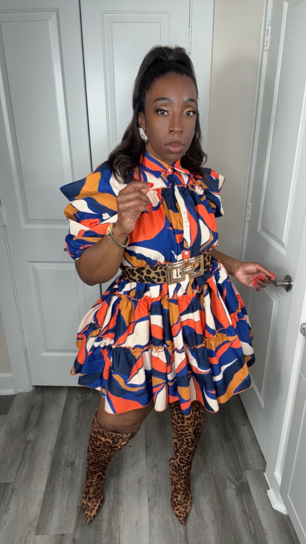 Kouture Puff Sleeve Dress