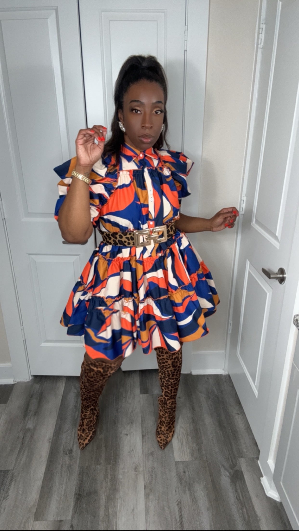 Kouture Puff Sleeve Dress