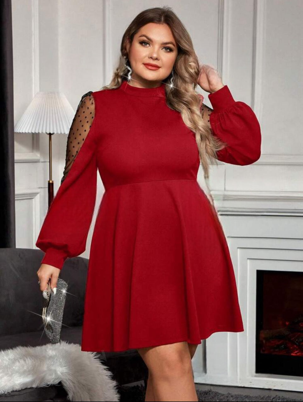 Lantern Sleeve Dress