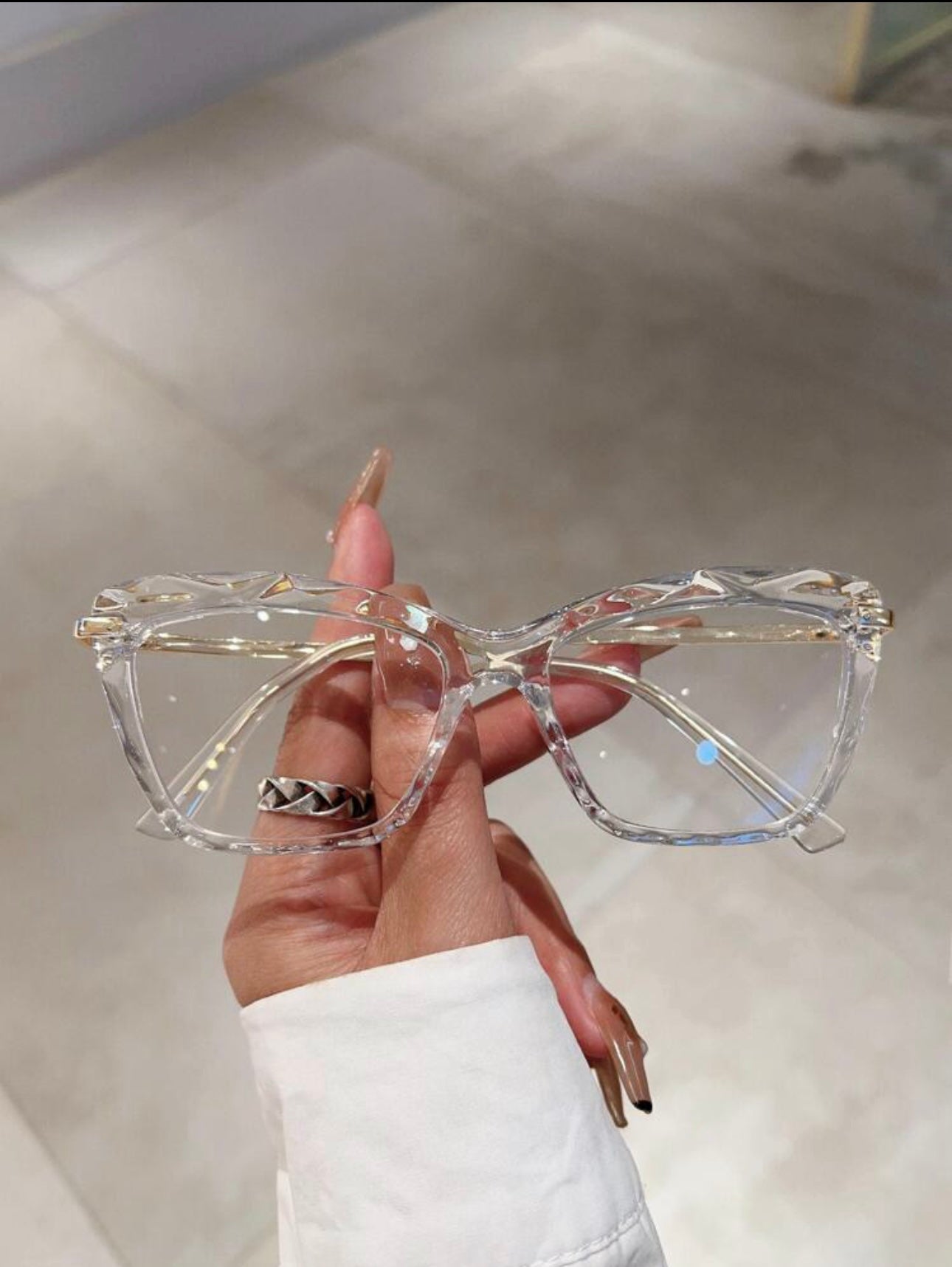 Clear Cat-eye Glasses